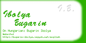ibolya bugarin business card